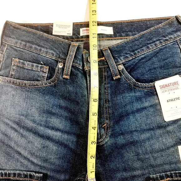 Levi Strauss Signature Jeans Mens 28x30 Athletic Fit Dark Wash Denim - Picture 11 of 14